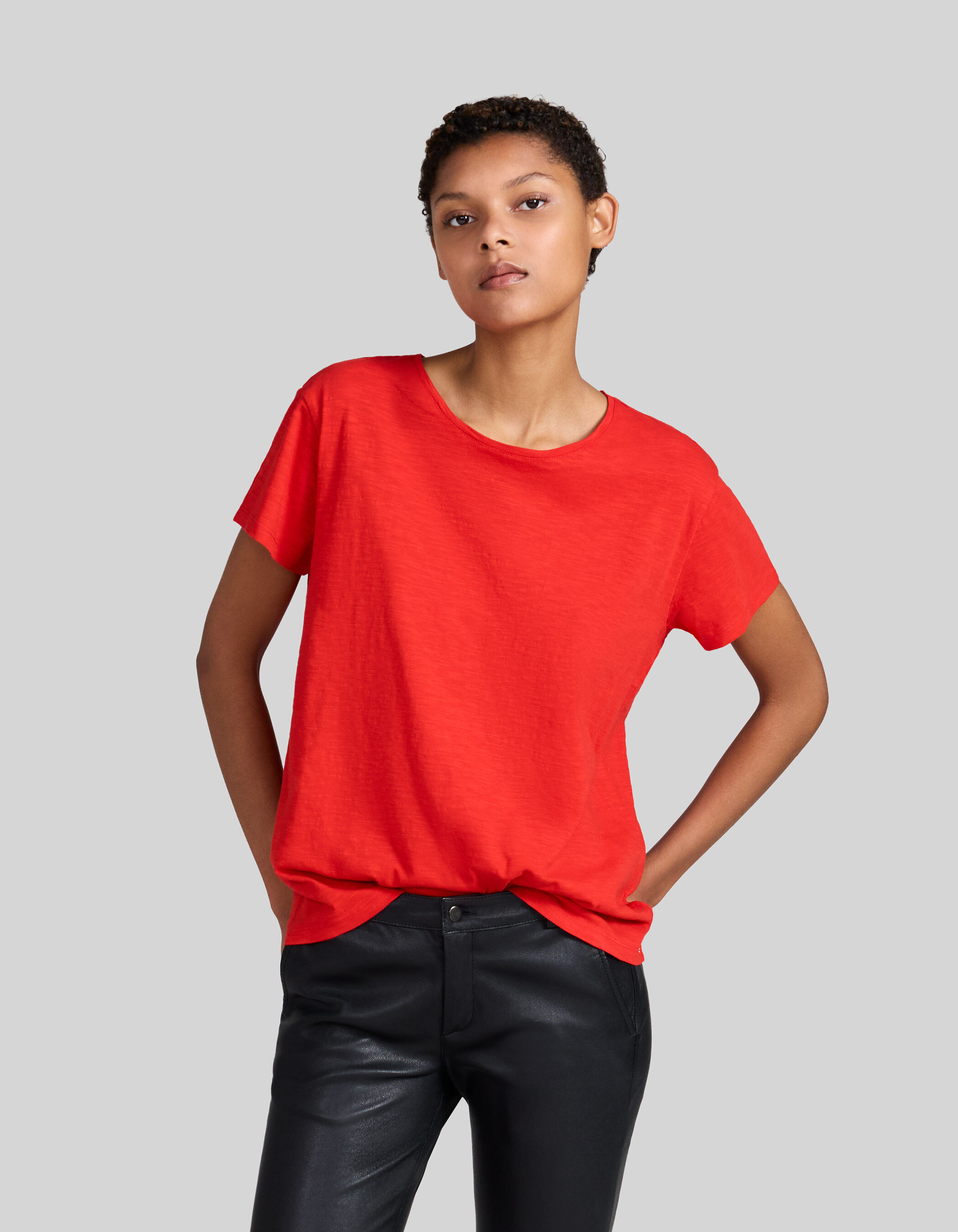 Tee shirt femme rouge top