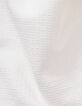 T-shirt blanc maille nid d'abeille fille-8