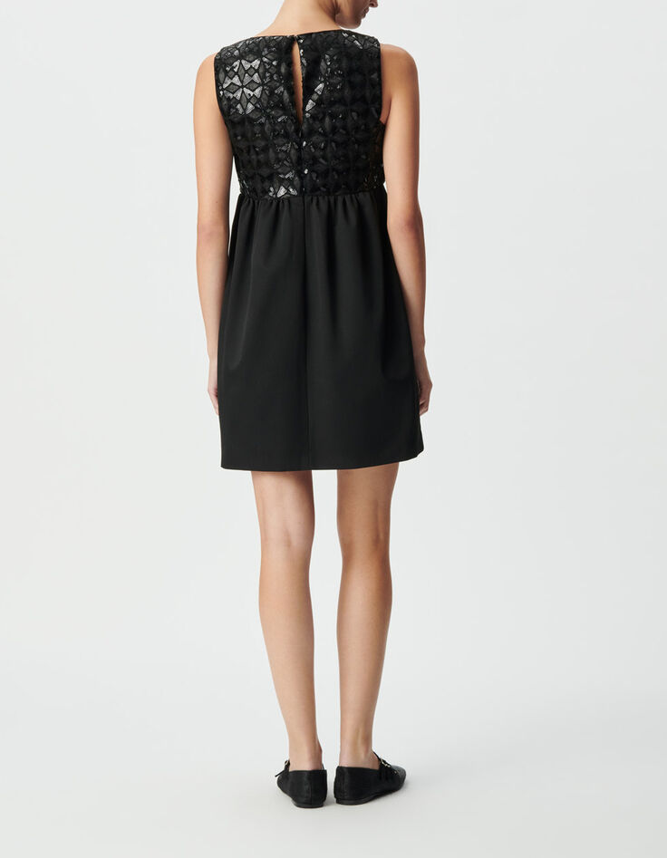Vestido negro bordados lentejuelas gr&aacute;ficas mujer-2