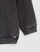 Sudadera gris mensaje letras y tachuelas ni&ntilde;a-4