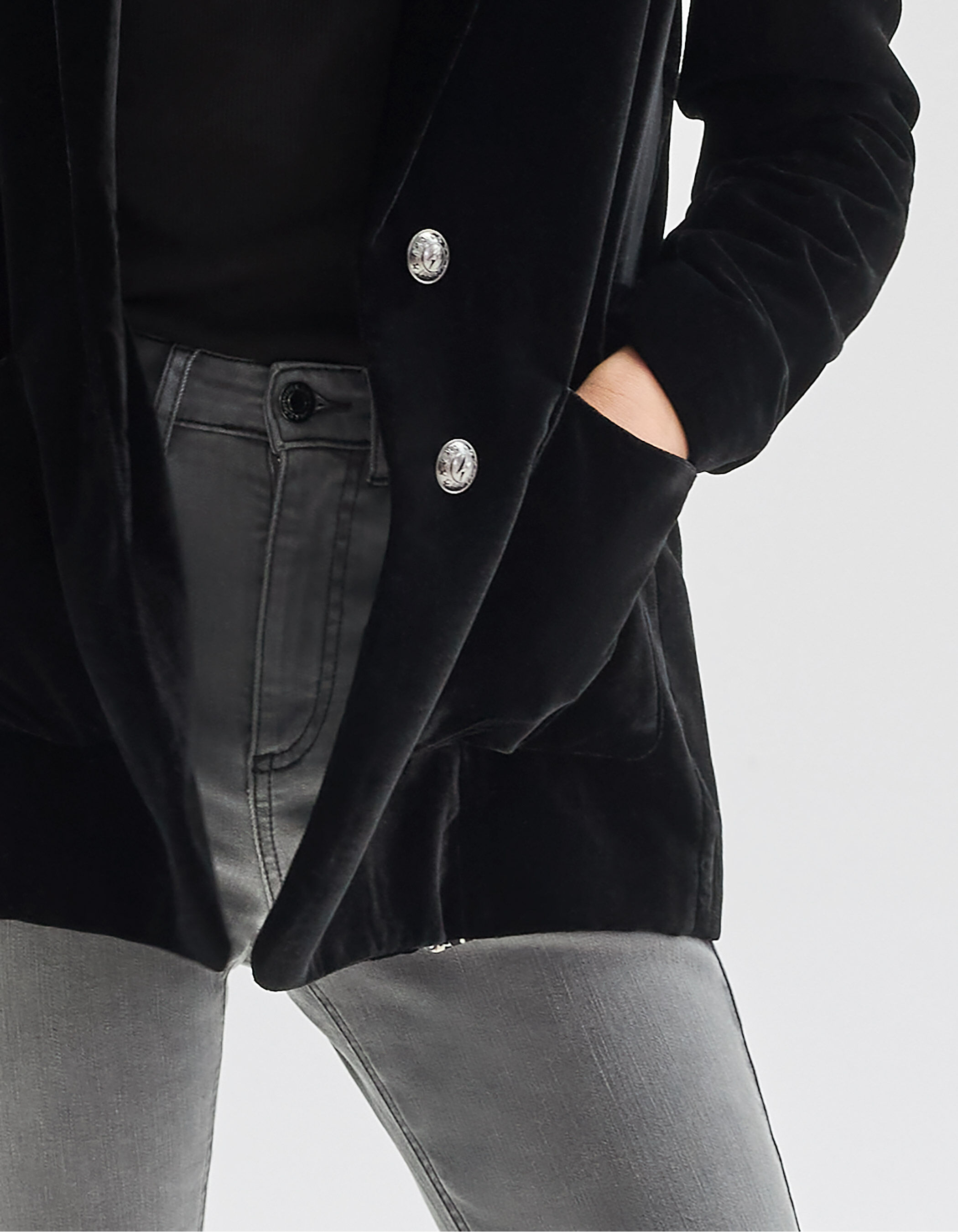 Veste noire sales velours femme