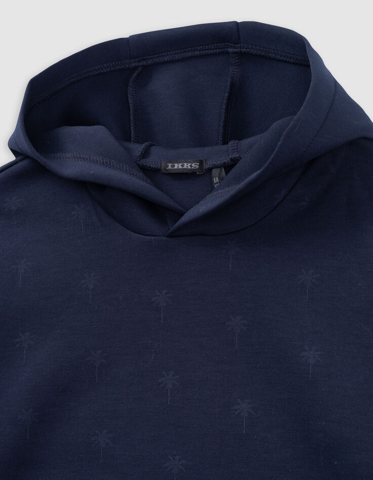 Sudadera beige capucha palmeras niño-3