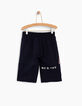 Bermuda navy à poche zippé côté garçon -4