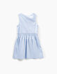Robe bleu ciel à fines côtes fille-4