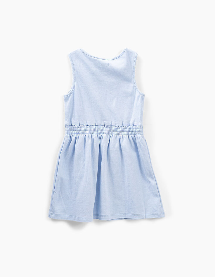 Robe bleu ciel à fines côtes fille-4