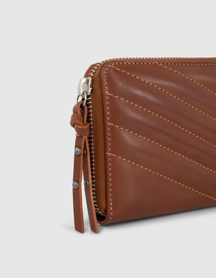 Cartera 1440 COMPAGNON NOISETTE acolchado espiga mujer-3