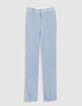 Women's flowing blue tailored pants-6