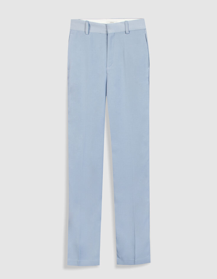 Women's flowing blue tailored pants-6