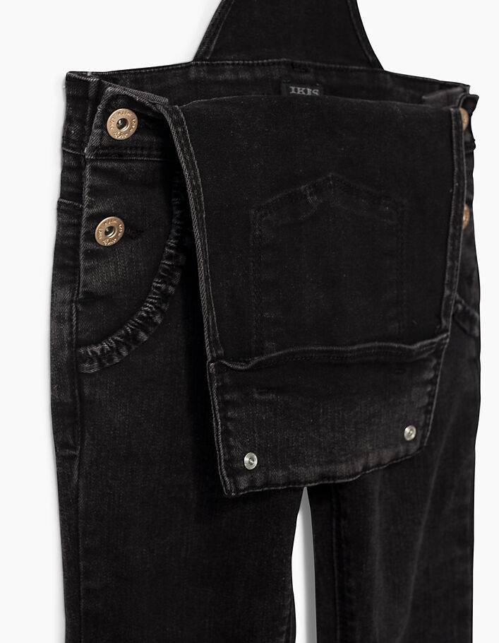Salopette en jean, détail volants aux poches fille - IKKS