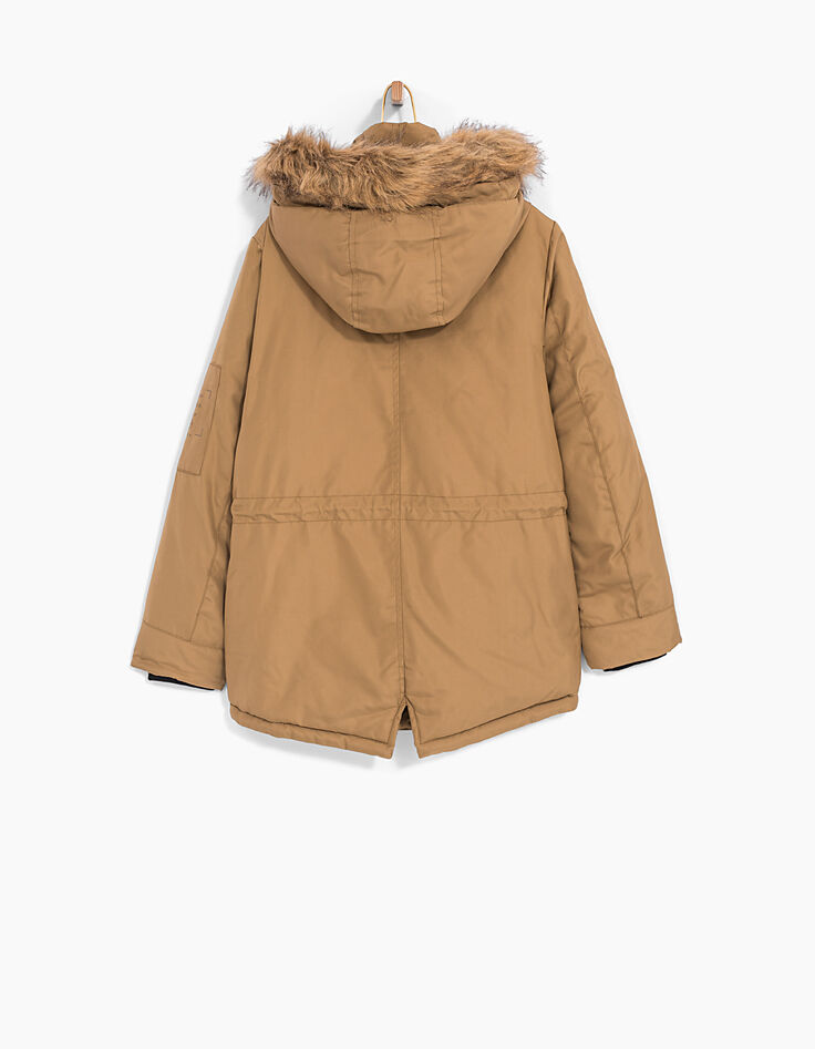 Camelbrauner Jungenparka -3