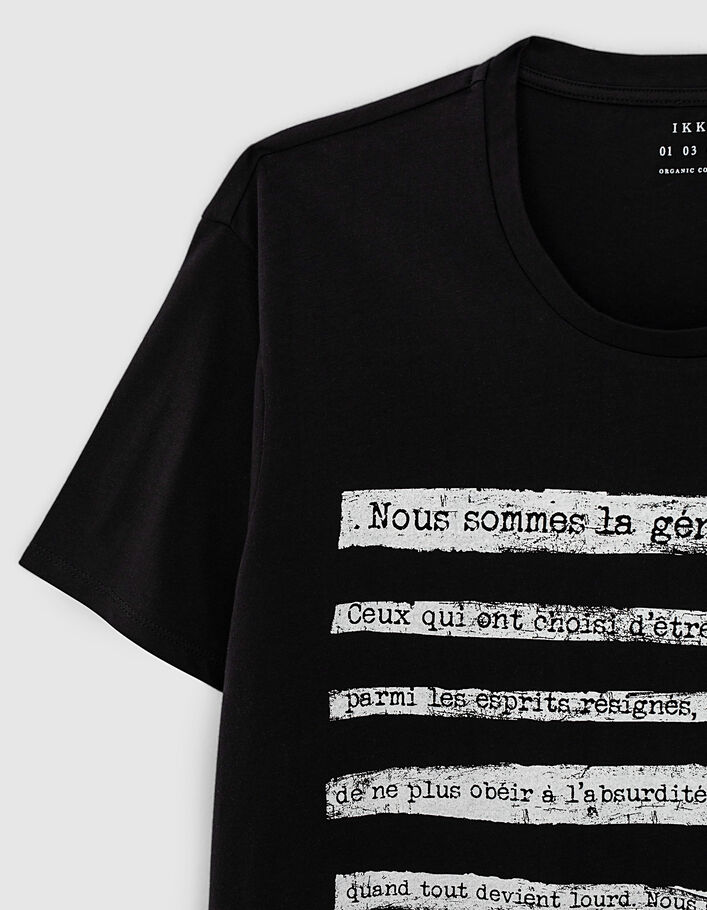 Schwarzes Herren-T-Shirt Manifesto 1440 Leather Story-3