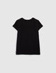 Zwart T-shirt draakopdruk meisjes-3