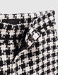 Women’s black houndstooth motif tweed-look shorts-5