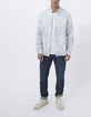 Chemise SLIM vert d'eau imprimé tie and dye Homme-7