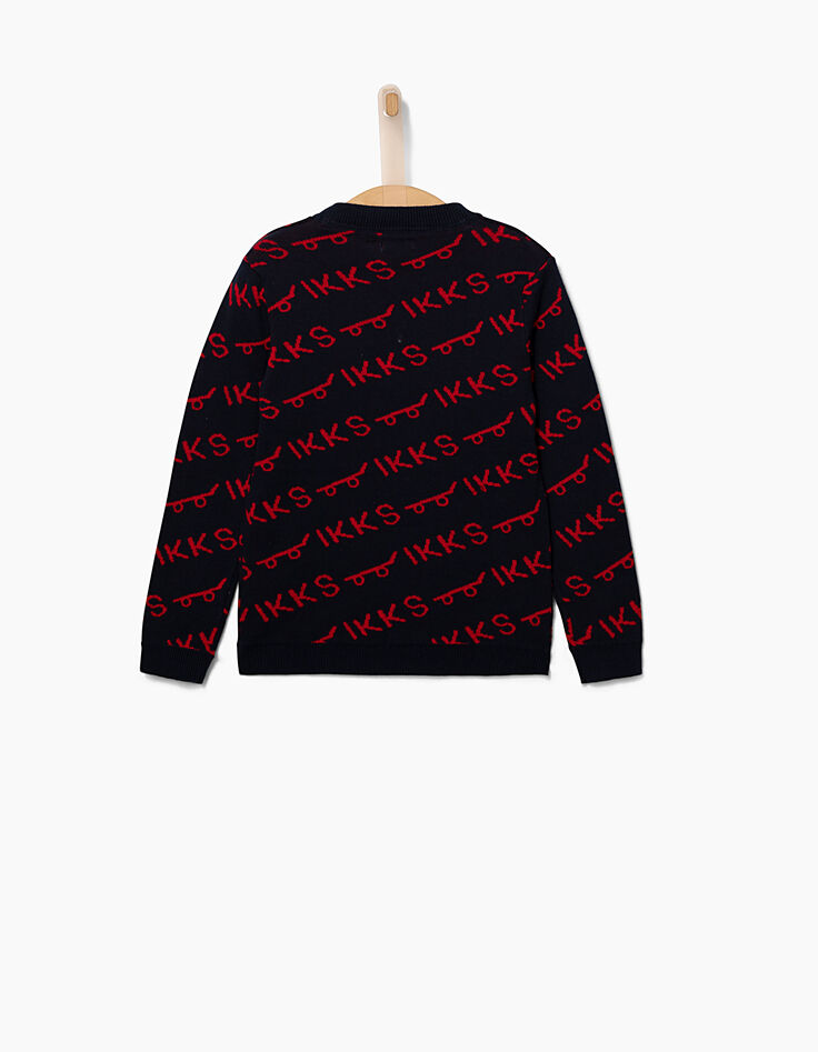 Jersey navy skates rojos niño -4