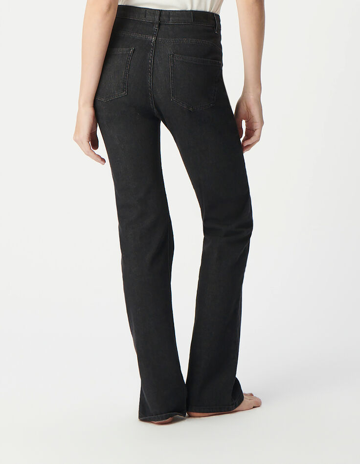 Jean bootcut noir d&eacute;lav&eacute; Femme-3