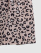 Pink leopard print shorts for girl-6