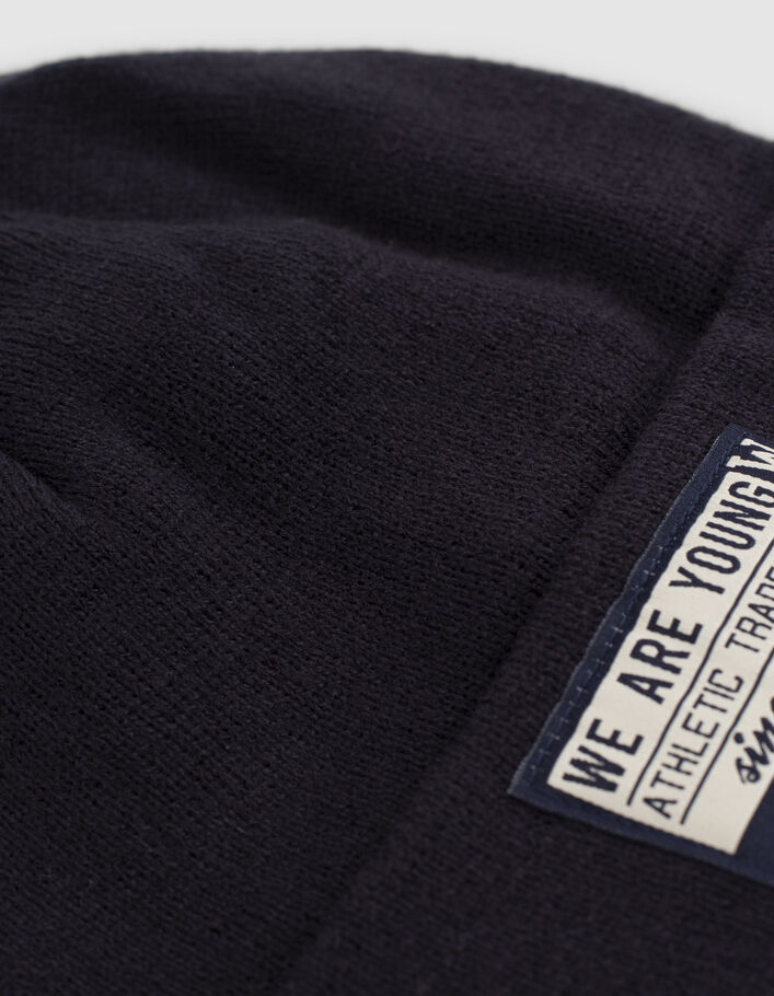 Boys’ navy knit beanie-4