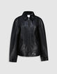 Blouson cuir noir Homme-7