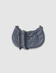 Sac à main bleu pailleté matelassage cœurs fille-2