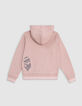 Cárdigan rosa algodón diseño mini espalda MINIONS niña-3