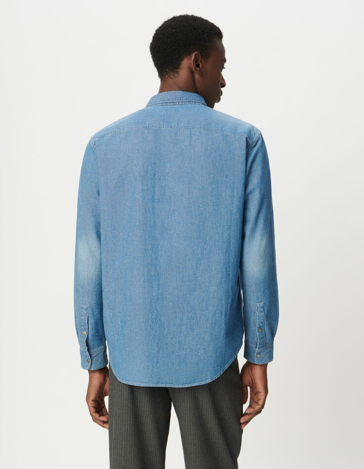 Chemise en jean regular bleu Homme-3 Chemise en jean regular bleu Homme-3