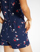 Mono corto azul marino estampado Floral Preppy I.Code -5