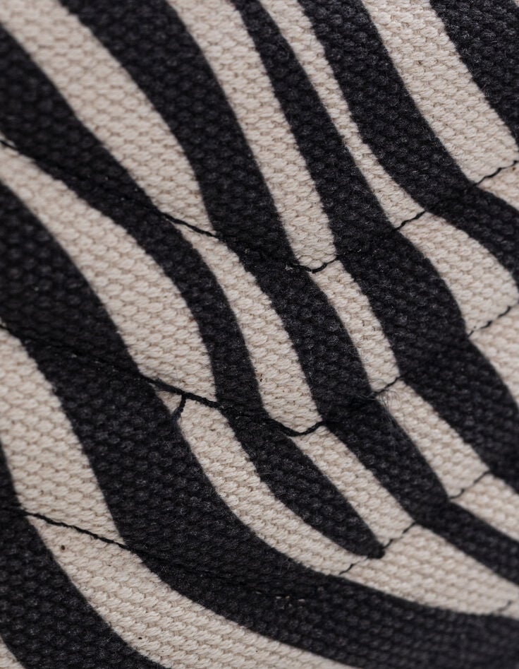 1440 Banker ecru canvas cardholder with zebra pattern Women-4 1440 Banker ecru canvas cardholder with zebra pattern Women-4
