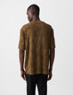 T-shirt bronze jacquard motif camouflage Homme-3
