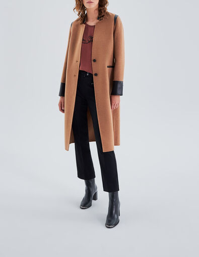 Women’s sienna long coat with rock details - IKKS