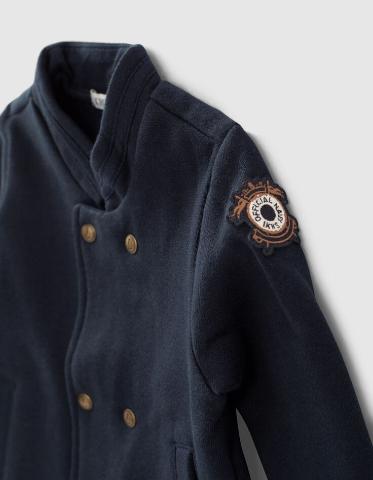 Baby boys' navy double-breasted cardigan-5