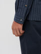 Tunique REGULAR encre motif rayures Homme-5