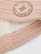 Snood rosa punto fantas&iacute;a l&uacute;rex insignia bronce ni&ntilde;a-4