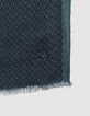Foulard marine biface motif minimaliste et uni Homme-3