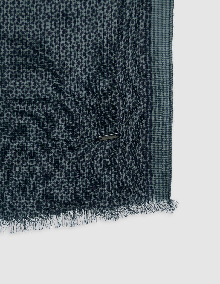 Foulard marine biface motif minimaliste et uni Homme-3
