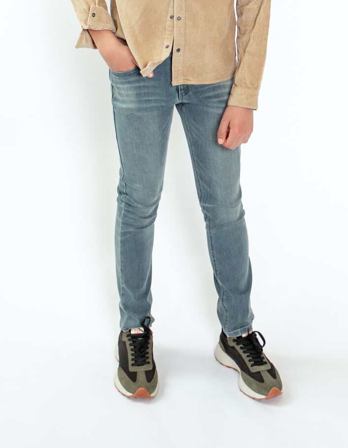 Boys’ blue grey slim jeans - IKKS