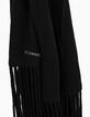 Echarpe noire à franges pour femme-2