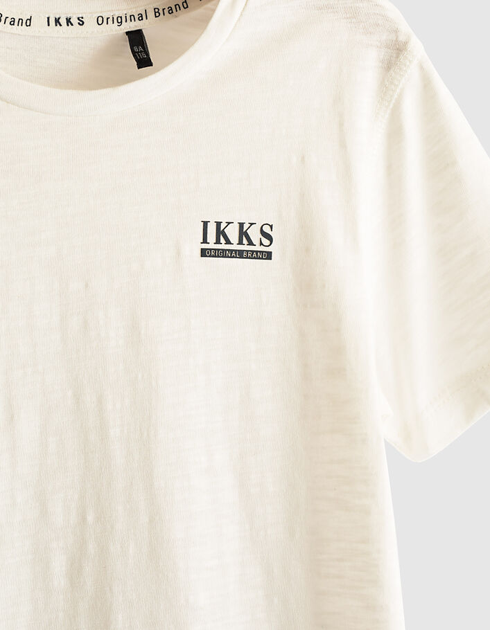 Boys’ white Essential organic cotton T-shirt - IKKS