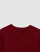 Roter Strickpullover mit Rundhalsausschnitt für Damen-2