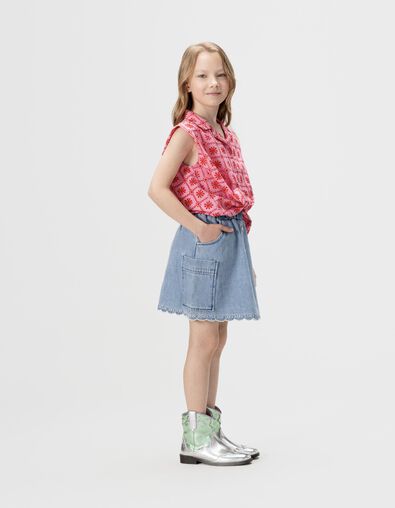 Jupe en jean bleu poches esprit battle fille - IKKS