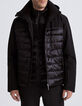 Men’s black mixed-fabric IKKS x DUVILLARD padded jacket-2