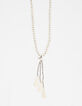 Collier sautoir perles et pompons femme-2