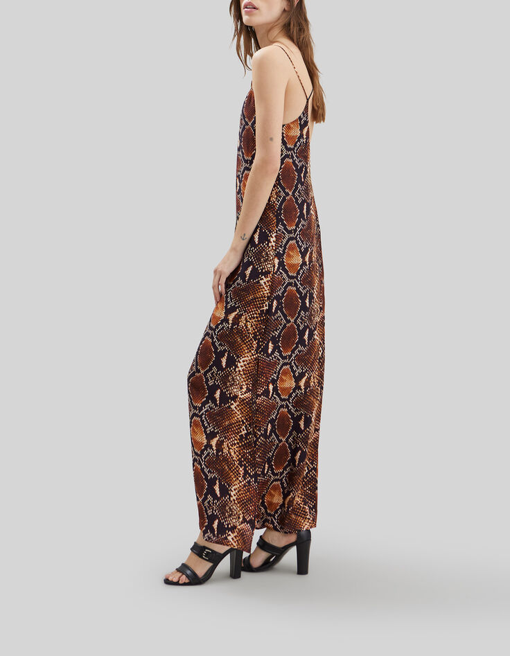 Pure Edition – Langes Damenkleid mit Python-Rock-Print-2