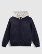 Jungenwendebomberjacke in Marineblau und Grau-1