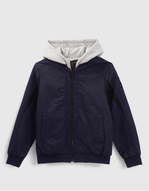 Jungenwendebomberjacke in Marineblau und Grau