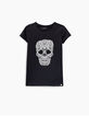 Mädchen-T-Shirt mit Totenkopf mit gesticktem Finish-2