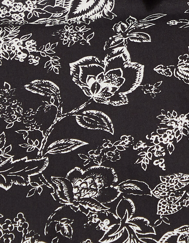 Schwarzes Herren REGULAR-Hemd mit Blumenprint-2