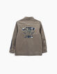 Boys’ bronze safari jacket with embroidery on back-6