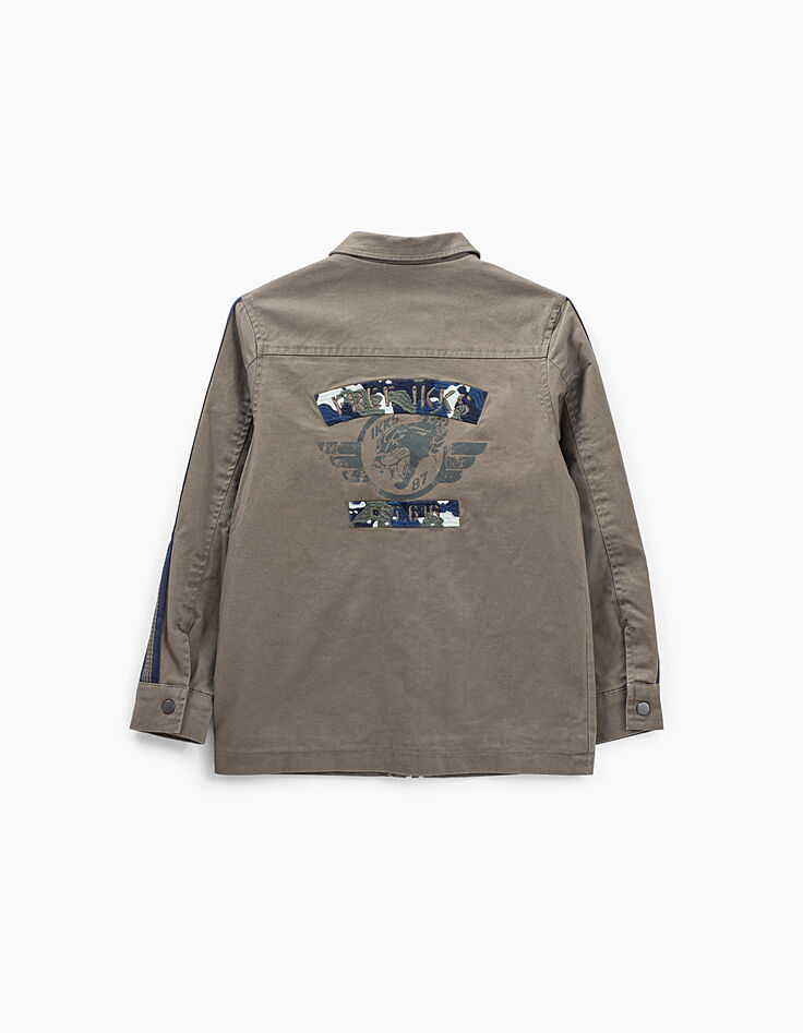 Boys’ bronze safari jacket with embroidery on back-6 Boys’ bronze safari jacket with embroidery on back-6