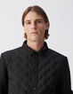 Chaqueta acolchada fina negra bimaterial hombre-4